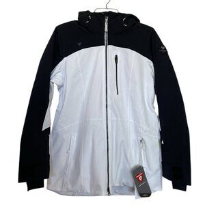 Obermeyer Jacket‎ Womens Size 6 White Black Ski Snow Snowboard Coat First Chair